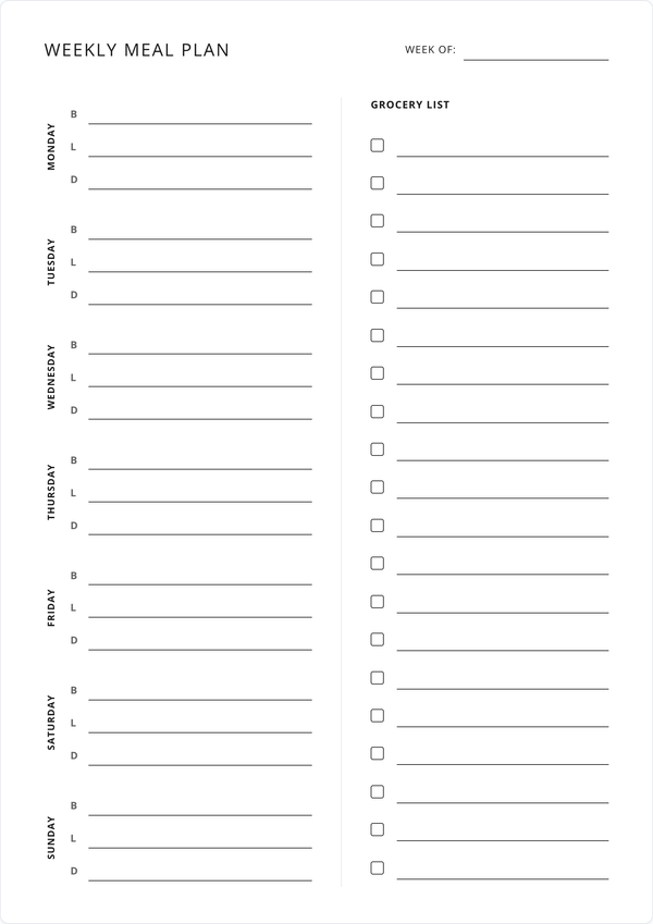 Weekly Meal Planner Preview